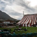 26 March 2019: The main circus tent and clubhouse are on prime, City-owned land at the bottom of Observatory, presided over by Table Mountain.