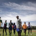 6 December 2018: Samuel Sepeng during a training session with a group of his athletes at Tuks High Performance Centre in Pretoria.