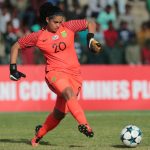 20 September 2018: Kaylin Swart in action during the Cosafa Women’s Championship semifinal match between South Africa and Uganda at Wolfson Stadium in Port Elizabeth. (Photograph by Richard Huggard/Gallo Images)