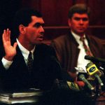 15 June 2000: Hansie Cronje, former captain of the Proteas, testifying during the King Commission in Cape Town. (Photograph by Carl Fourie/Gallo Images)