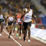 4 May 2018: Caster Semenya wins the women's 1 500m race at the IAAF Diamond League athletic competition at Qatar Sports Club in Doha. (Photograph by Reuters/Ibraheem Al Omari)