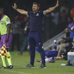 8 February 2019: Eric Tinkler sends a clear signal from the touchline to his Maritzburg United players during the Absa Premiership match against Polokwane City at Harry Gwala Stadium in Pietermaritzburg. (Photograph by Anesh Debiky/Gallo Images)