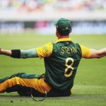 7 March 2015: Dale Steyn of the Proteas celebrates after taking a catch to dismiss Ahmad Shahzad of Pakistan during an ICC Cricket World Cup match at Eden Park in Auckland, New Zealand. (Photograph by Hannah Peters/Getty Images)