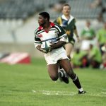 6 March 1999: Ian Fihlani running with the ball during a Vodacom Cup match in Bloemfontein between the Cheetahs and the Bulldogs. (Photograph by Duif du Toit/Gallo Images)