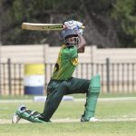 23 March 2019: Samuel Mba won over Nigeria Cricket Federation president Adam Yahaya Ukwenya with his determination. He repaid the faith placed in him with a heroic performance against Uganda. (Photograph by International Cricket Council)