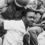 Early December 1960: Patrice Lumumba is manhandled by soldiers after his capture and return to Léopoldville, capital of the Democratic Republic of the Congo. (Photograph by Bettmann/Contributor)