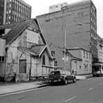 The offices of Black Community Programmes at 86 Beatrice Street in the Durban CBD are seen on the on the left hand side of the United Congregational Church in this undated photograph. Photograph courtesy of Durban Local History Museums