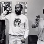 (Left to right) Henry Fazzie, Murphy Morobe and Albertina Sisulu at Khotso House, Johannesburg in this undated image. (Photograph by Joe Sefale/Sunday Times/Gallo Images)