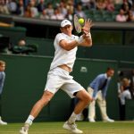 13 July 2018 South Africa's Kevin Anderson in action during his Wimbledon semi-final match against John Isner of the United States. REUTERS/Tony O'Brien