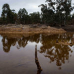 8 July 2018: Acid mine drainage near coal mining facilities outside eMalahleni in Mpumalanga.