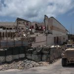 13 October 2016: The SYL Hotel in Mogadishu, Somalia, destroyed by an Al-Shabaab truck bomb. (Photograph by Andrew Renneisen/ Getty Images)