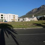 28 April 2019: Houses in District Six with Table Mountain to the right.