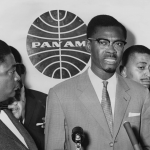 2 August 1960: Congo Prime Minister Patrice Lumumba at New York airport before leaving for London. He said only Belgian troops withdrawing from the Congo would avert the crisis there. (Photograph by Pictorial Parade/Archive Photos/Getty Images)