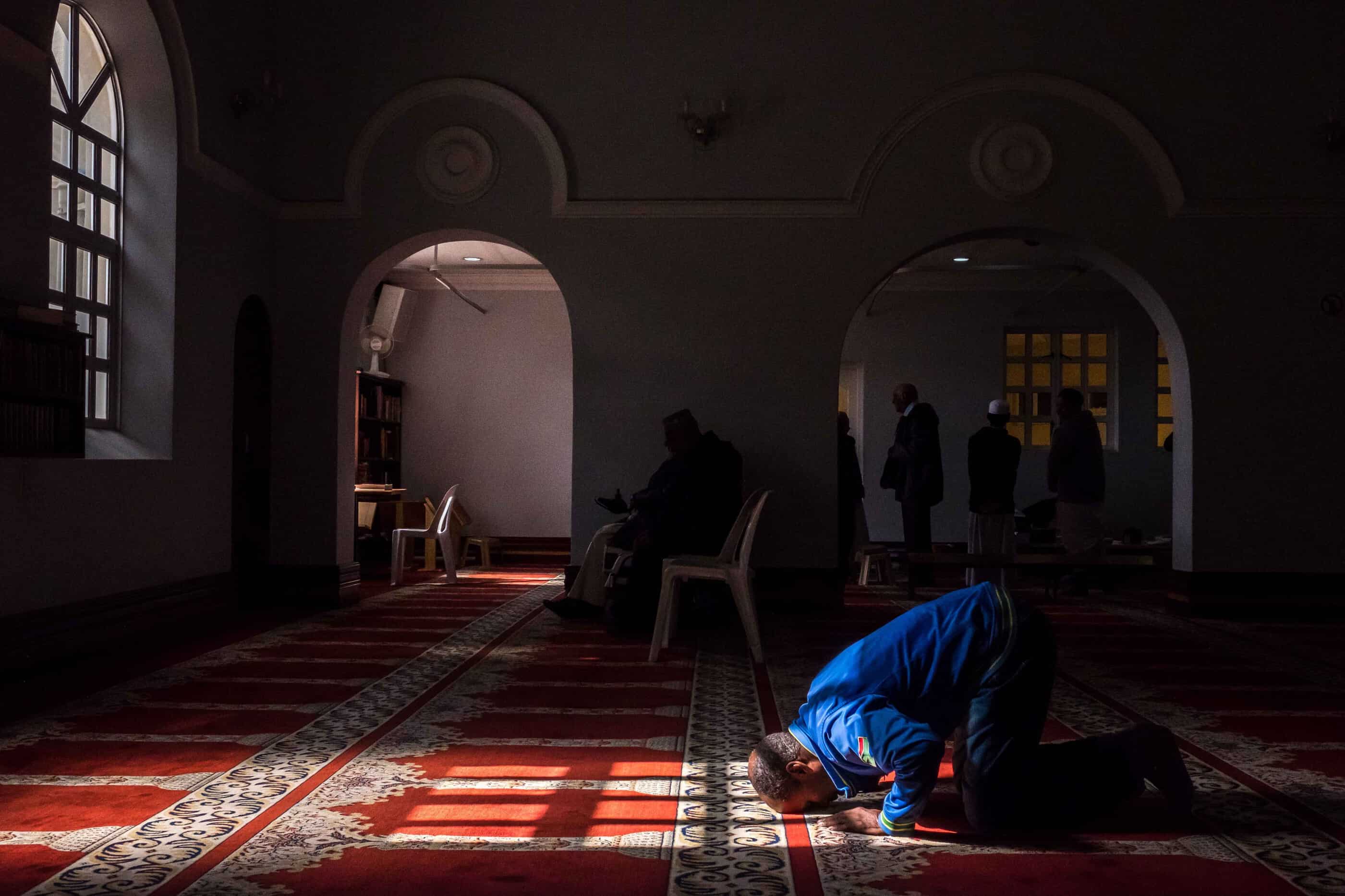 20 May 2019: A man praying at the Muir Street mosque in Cape Town’s inner city.