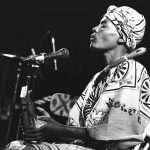 24 February 1988: Zimbabwean musician Stella Chiweshe performs at the Melkweg in Amsterdam, Netherlands. (Photograph by Frans Schellekens/Redferns)