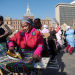 17 June 2019: Domestic workers gather in Church Square in Tshwane in preparation for the start of their march to the Union Buildings in protest against unfair labour practices and low pay.