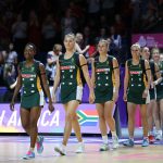 18 July 2019: The Spar Proteas take to the court for their Vitality Netball World Cup match against England at M&S Bank Arena in Liverpool, United Kingdom. (Photograph by Reg Caldecott/Gallo Images)