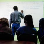 18 July 2019: Theophile Mugisho teaching English at the Refugee Social Services at the Diakonia Centre in Durban.