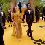 14 July 2019: Beyoncé Knowles-Carter and Jay-Z attending the European premiere of Disney's remake of The Lion King at the Odeon Luxe Leicester Square in London, England. (Photograph by Gareth Cattermole/Getty Images for Disney)