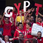 30 June 2019: Egyptian fans at the match between Uganda and Egypt during the group stage of the Africa Cup of Nations at Cairo International Stadium in Egypt. (Photograph by Visionhaus)