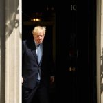 6 August 2019: Britain's Prime Minister Boris Johnson prepares to greet his Estonian counterpart Jüri Ratas (not pictured) at Number 10 Downing Street, before a bilateral meeting. (Photograph by Leon Neal/Getty Images)