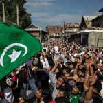 12 August 2019: Despite Indian government restrictions, Kashmiris protest in Srinagar after Eid al-Adha prayers. (Photograph by Reuters/Danish Siddiqui)