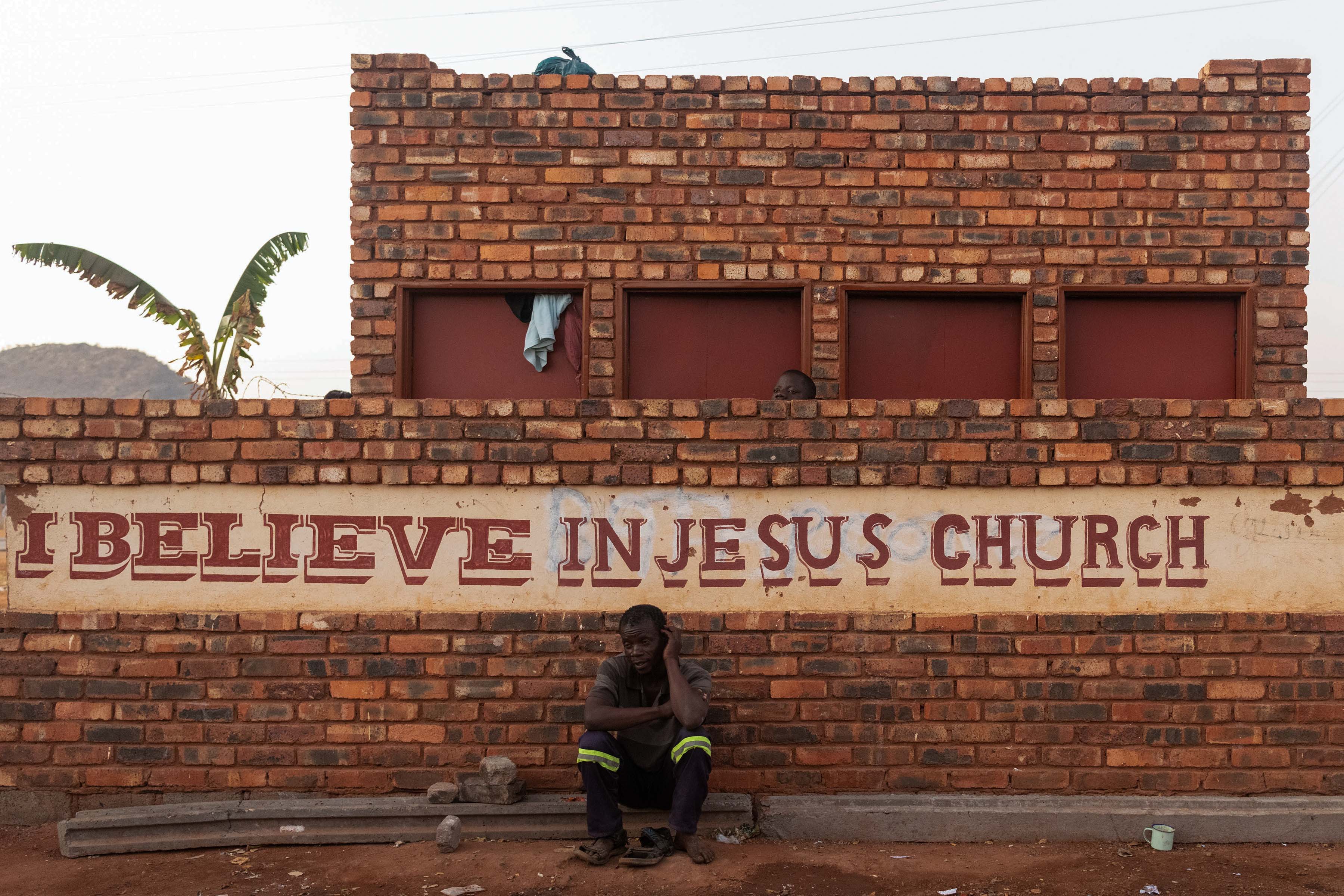 24 July 2019: The toilets used by the hundreds of men living at the church shelter in Musina, as they wait for home affairs to process their asylum applications.