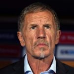 10 July 2019: South African coach Stuart Baxter during the African Cup of Nations quarterfinal between Nigeria and South Africa at Cairo International Stadium. (Photograph by Ahmed Hasan/Gallo Images)