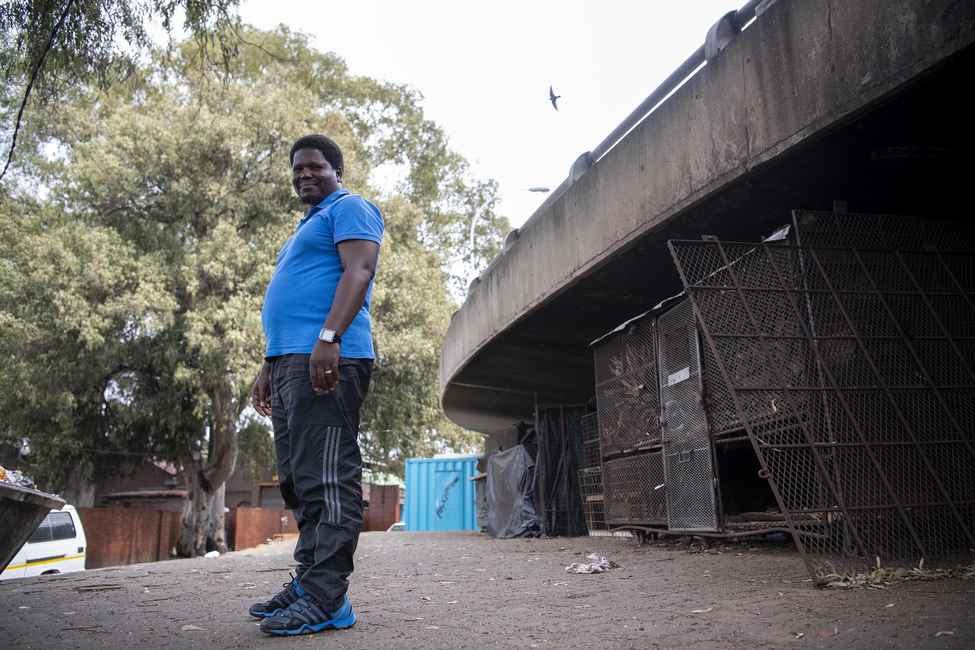 6 September 2019: Sisonke People's Forum chair Zweli Ndaba penned one of the original flyers calling for a shutdown in Gauteng. (Photograph by Madelene Cronjé)