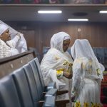 12 September 2019: Ethiopian women getting ready for the Enkuta’tash or Ethiopian New Year service at the Ethiopian Orthodox Tewahedo Church in Berea, Johannesburg.