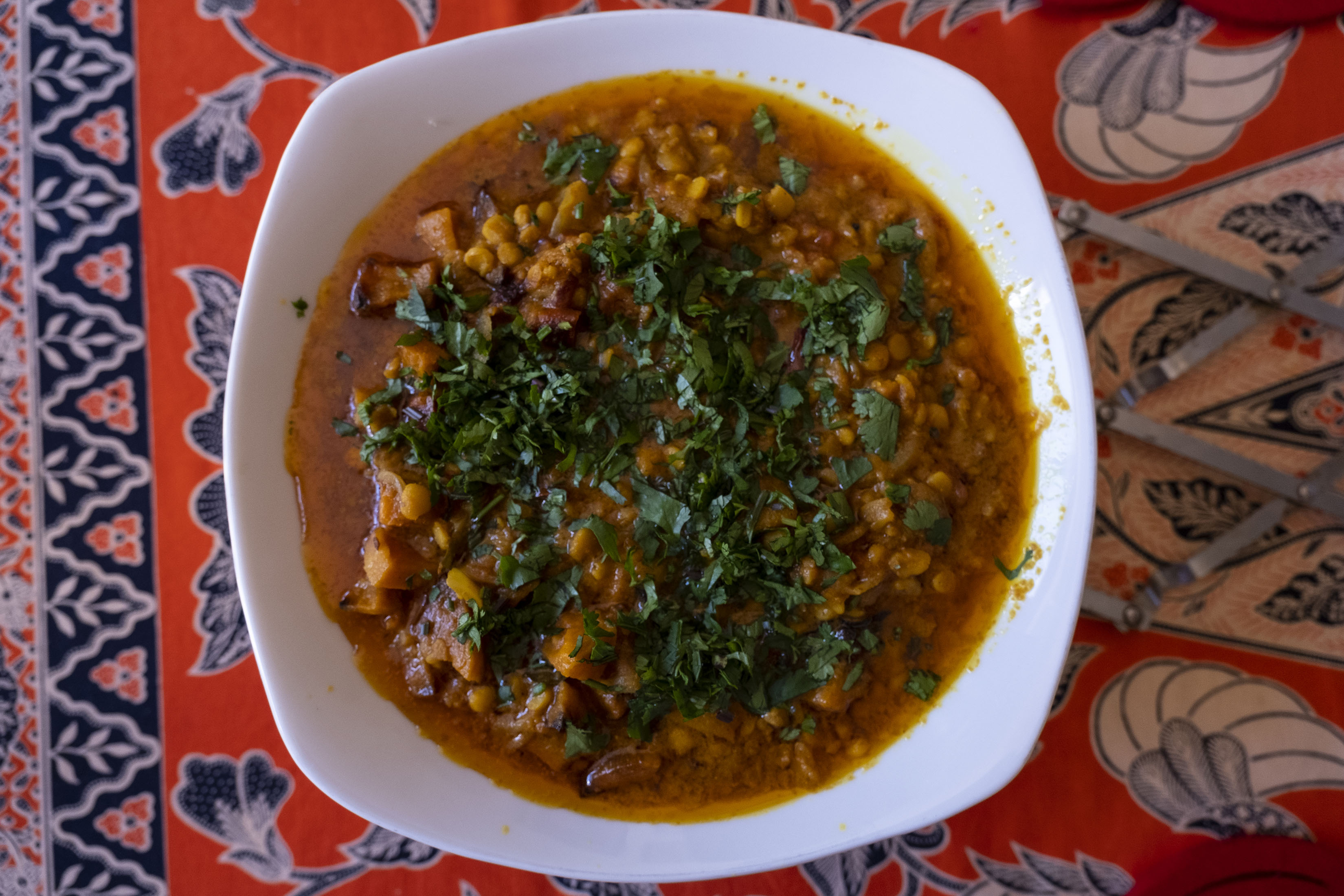 3 September 2019: Lentil curry made with 3 different lentils.