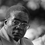 20 April 1980: Robert Mugabe at a religious service in the year when he became Zimbabwe’s first democratically elected leader. (Photograph by Jean-Claude Francolon/Gamma-Rapho via Getty Images)