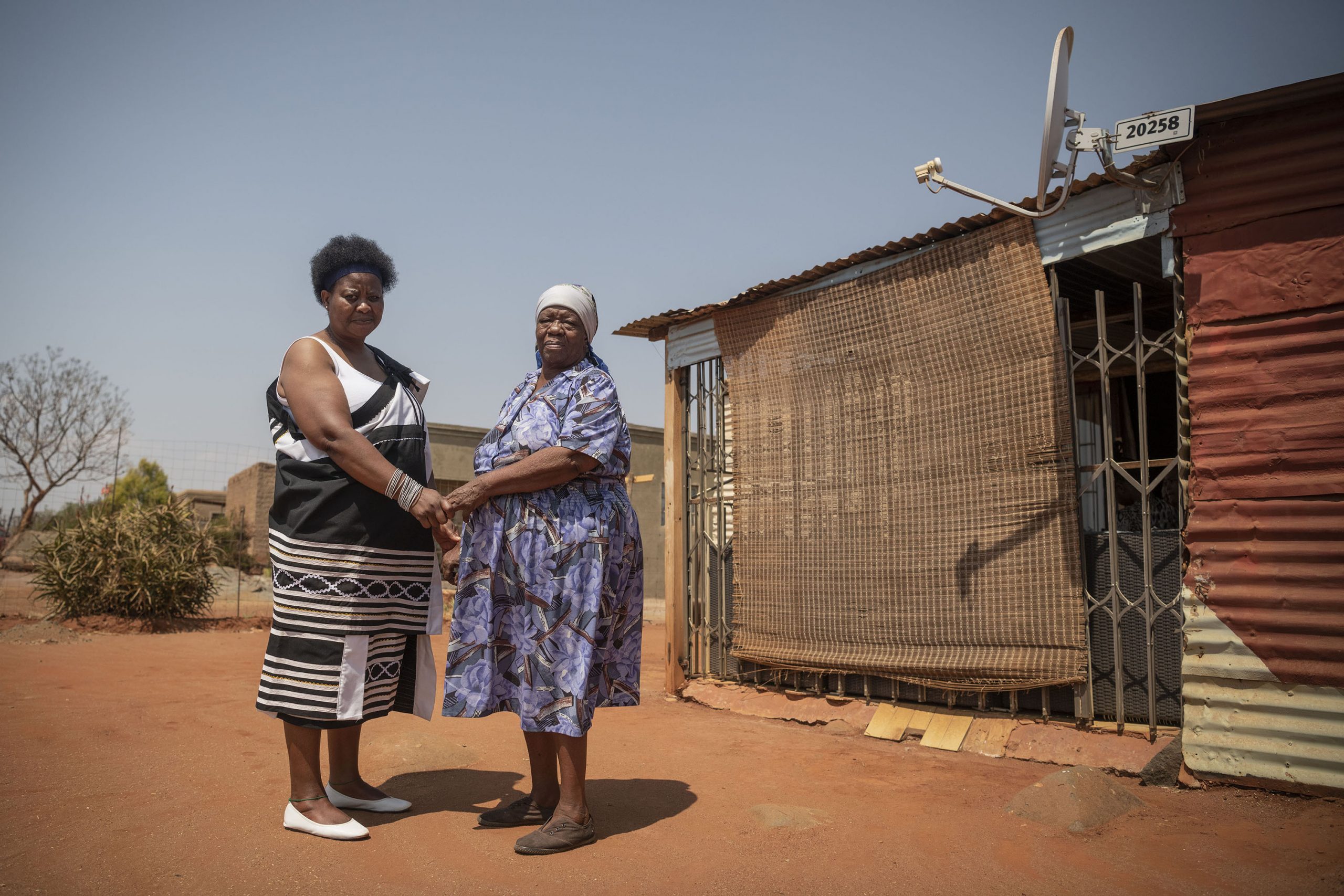 23 September 2019: Elizabeth Mothibedi (right) provided Poppy Makgobatlou with a place to stay after she escaped from her abusive husband. 