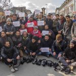 26 January 2019: Kashmiri journalists during a protest after several senior journalists were barred from covering India’s Republic Day event in Srinagar. Since 5 August, the region has been on lockdown. (Photograph by Yawar Nazir/Getty Images)