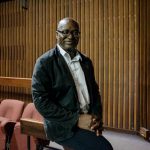 3 October 2019: Philosopher, political theorist and public intellectual Achille Mbembe after presenting the Ruth First Memorial Lecture at the Wits Institute for Social and Economic Research. He spoke about migrancy, populism and xenophobia. (Photograph by James Puttick)