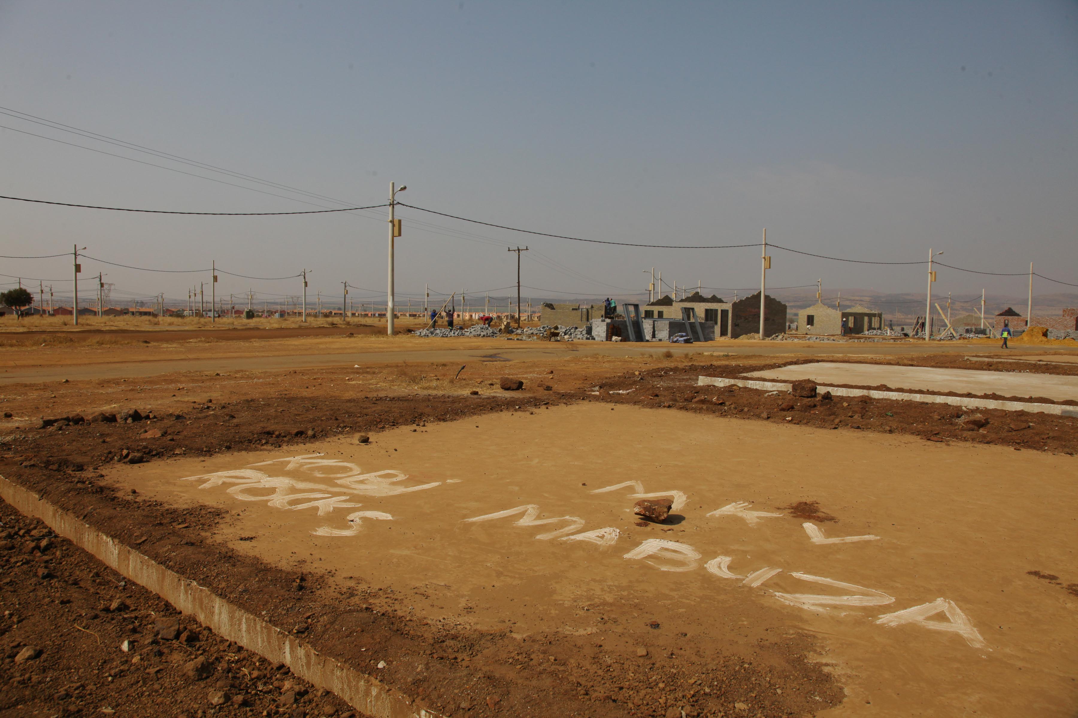 08 August 2019: Open stands where RDP houses are being built for MK veterans at Palm Ridge.
