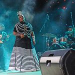 9 November 2019: Thandiswa Mazwai performing during the Hugh Masekela Heritage Festival at the Soweto Theatre Precinct in Johannesburg. (Photograph by Oupa Bopape/Gallo Images)