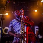 1 November 2019: Joburg-based Afrobeat musician Femi Koya celebrated the music of the genre's godfather, Fela Kuti, at the Felacantation event held at Afro Bru restaurant in downtown Johannesburg. (Photograph by Tseliso Monaheng)