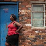 1 October 2019: Cindy Ndlovu outside her home in the Makause shack settlement. She says murders often take place here at night.