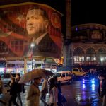 25 October 2019: A large image of Turkish President Recep Tayyip Erdoğan on a main street in Rize, Turkey. Under his leadership, Turkish society is undergoing its most dramatic restructuring in decades. (Photograph by Chris McGrath/Getty Images)