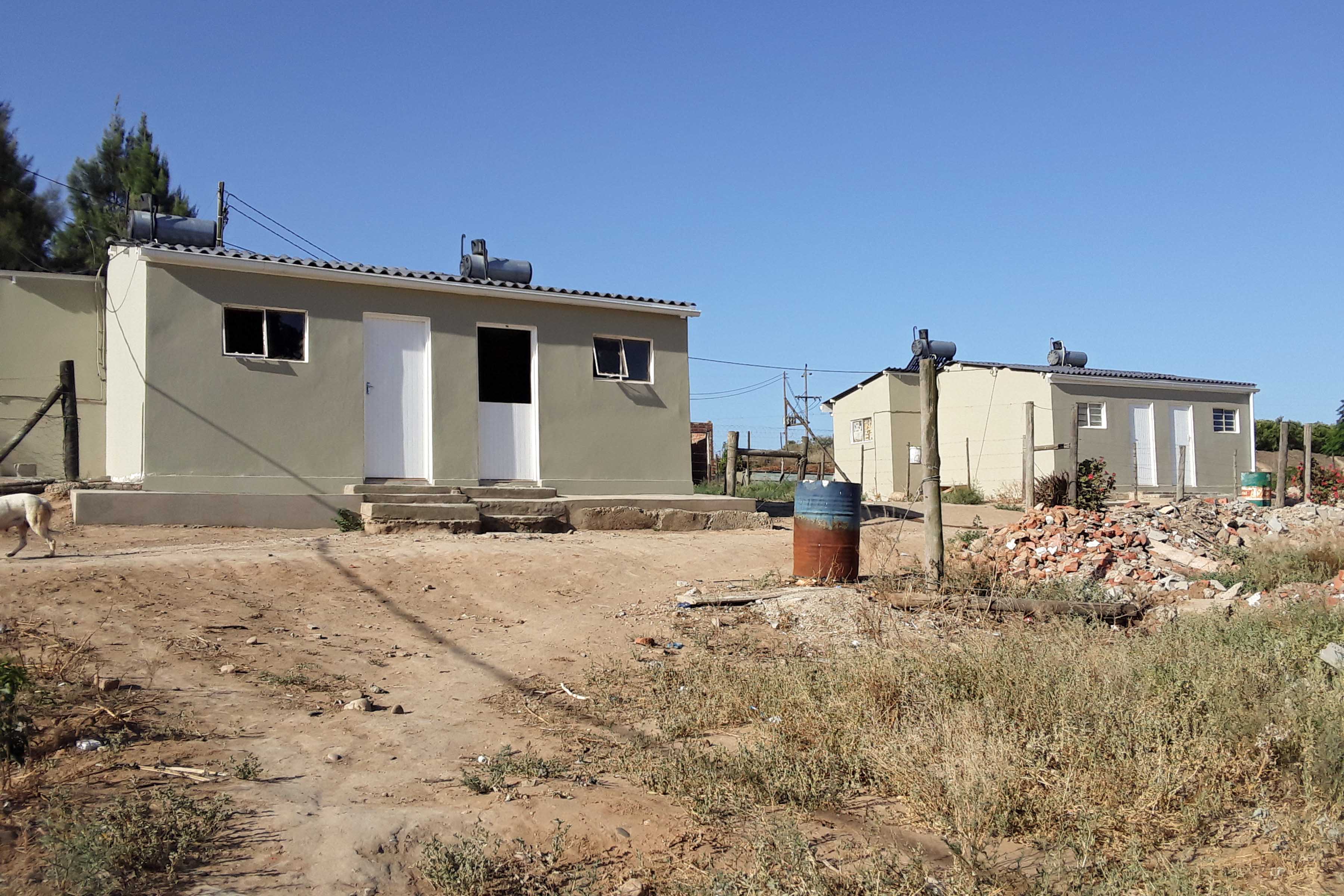 28 November 2019:  Newly renovated farm workers’ houses at Elundini, in the Addo area. 