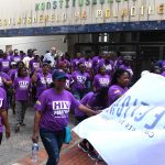 10 December 2019: Members and supporters of the Treatment Action Campaign march to the Constitutional Court to celebrate 20 years of fighting for the rights of people with HIV and Aids. (Photograph by Gallo Images/Netwerk24/Felix Dlangamandla)