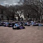 2019: A silent protest against rape and gender-based violence by students at the university currently known as Rhodes, in Makhanda, Eastern Cape. (Photograph by Sibongile Portia Jonas)