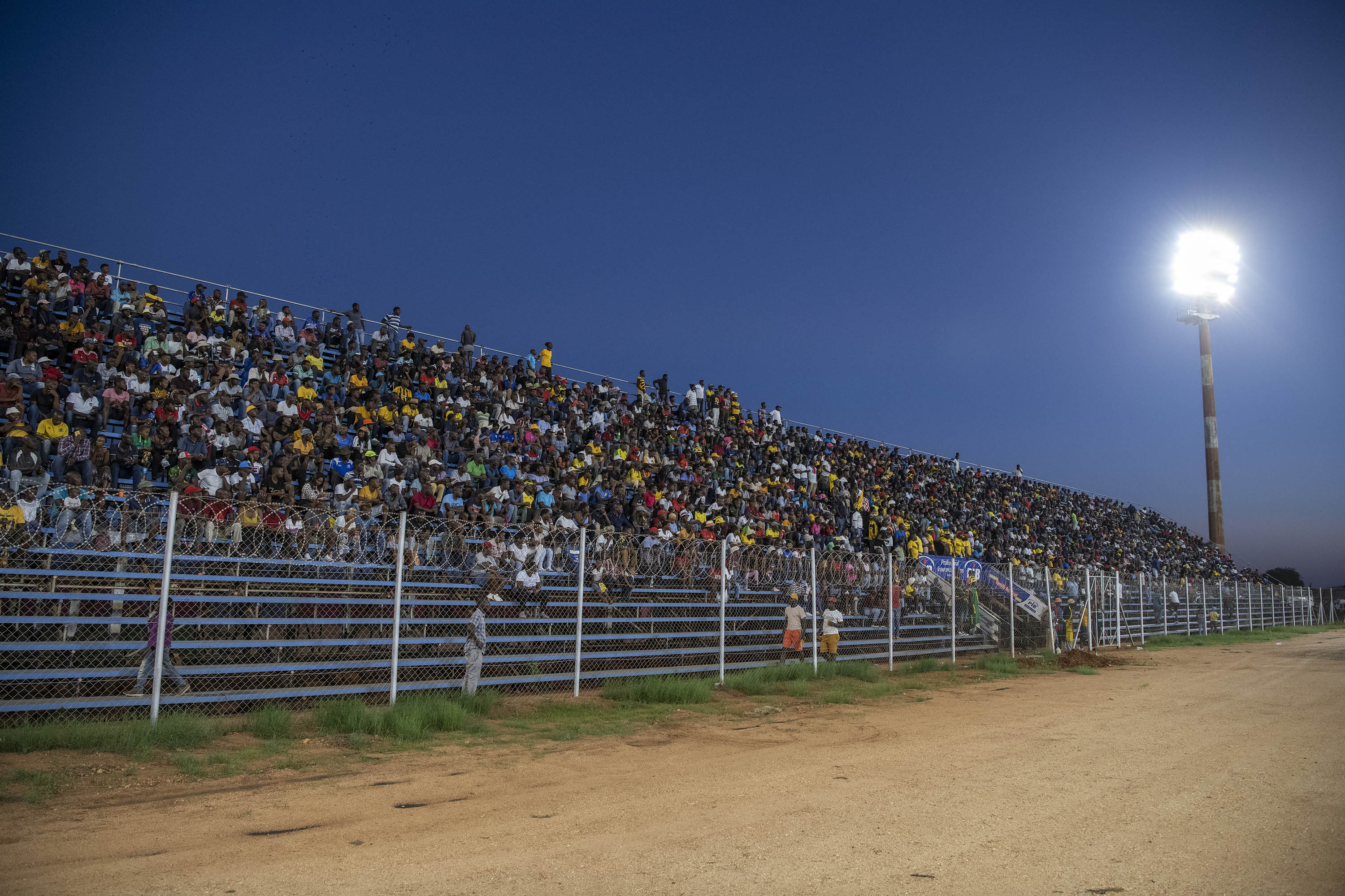 30 November 2019: Black Leopards fans on the Zamalek stand. 