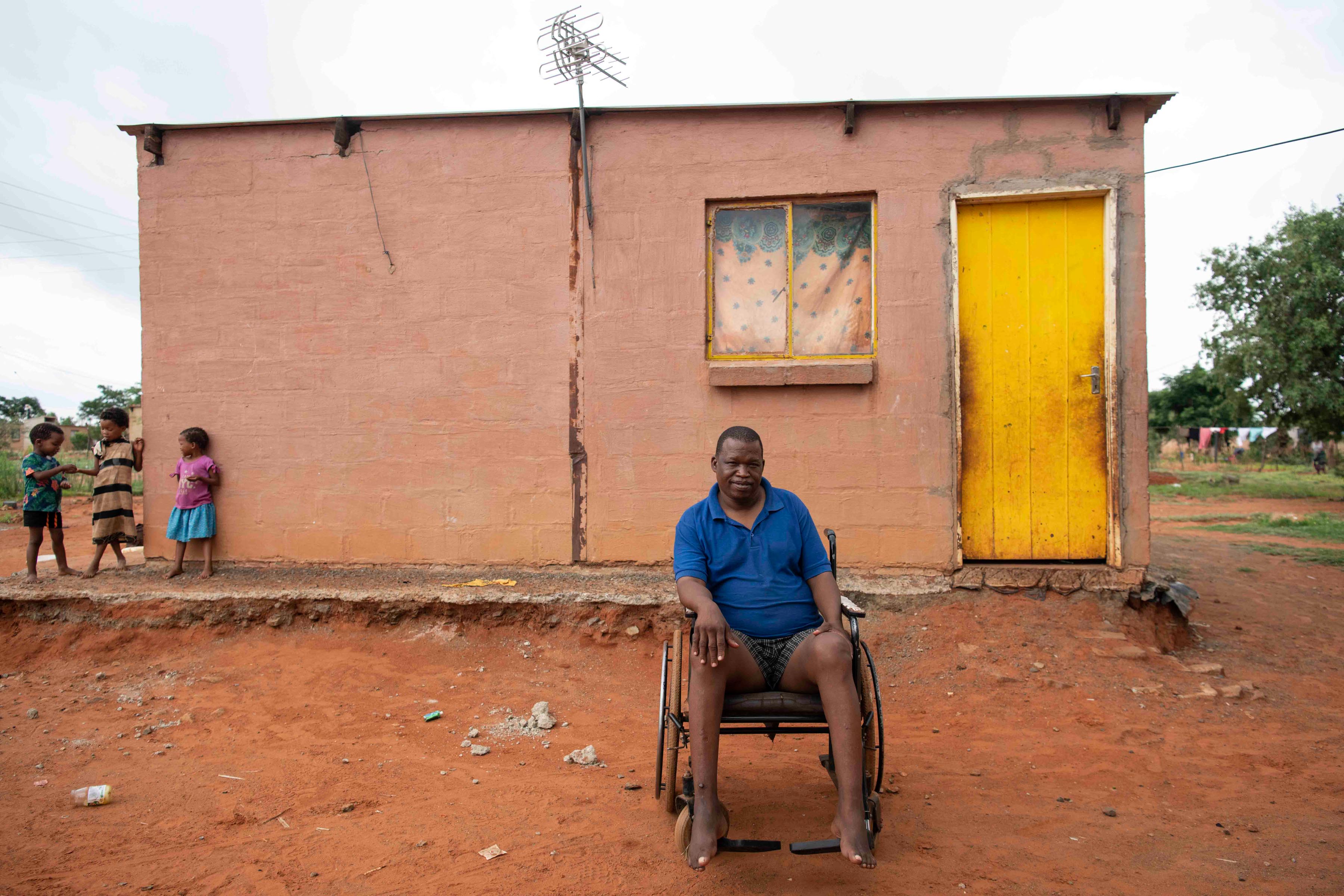 8 January 2020: Community leader Nepa Katombera outside his house. He said the Khoi-San feel invisible. 