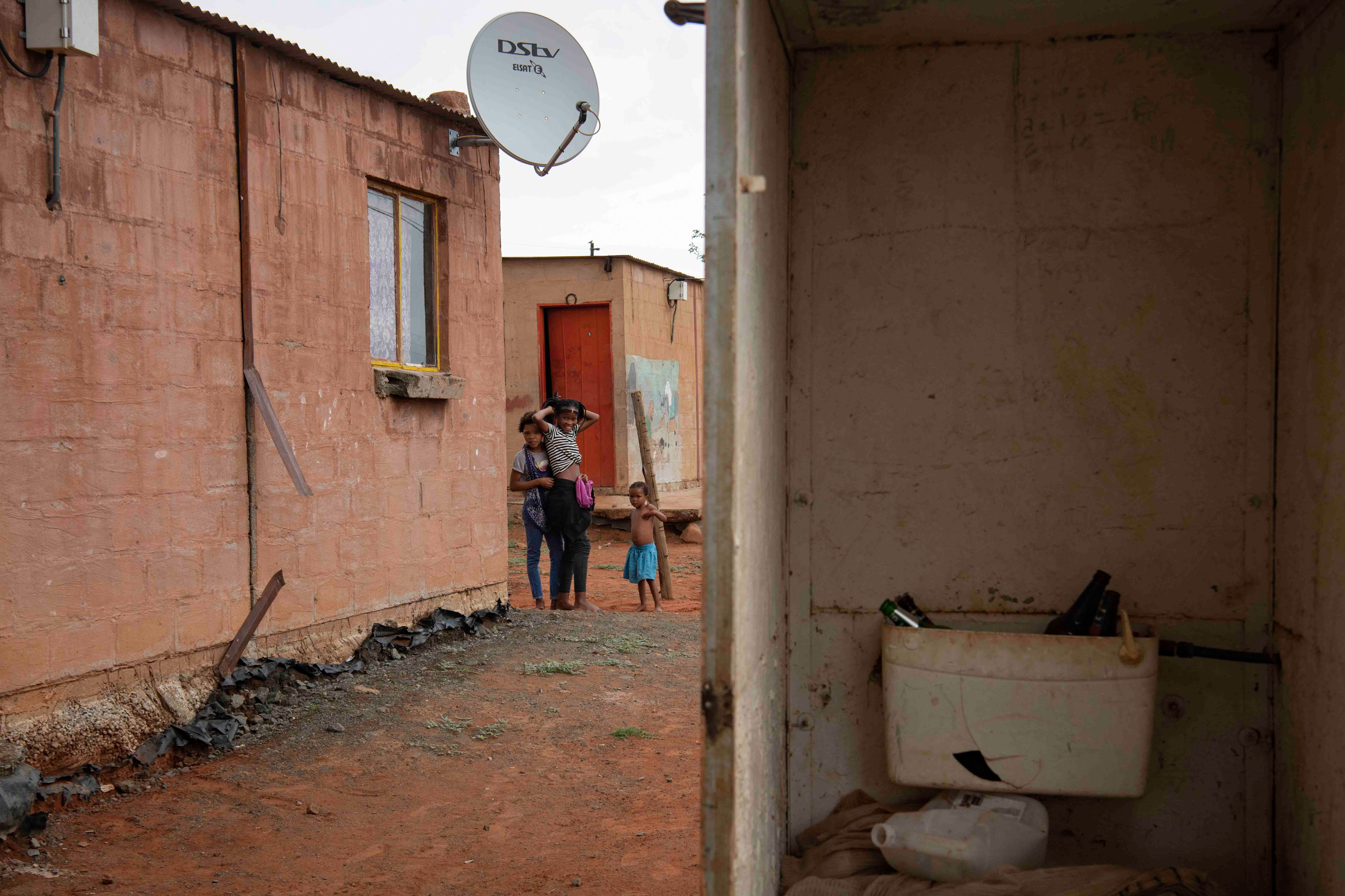 8 January 2020: Platfontein residents use ‘bag toilets’ as many of the facilities in the area are broken. 