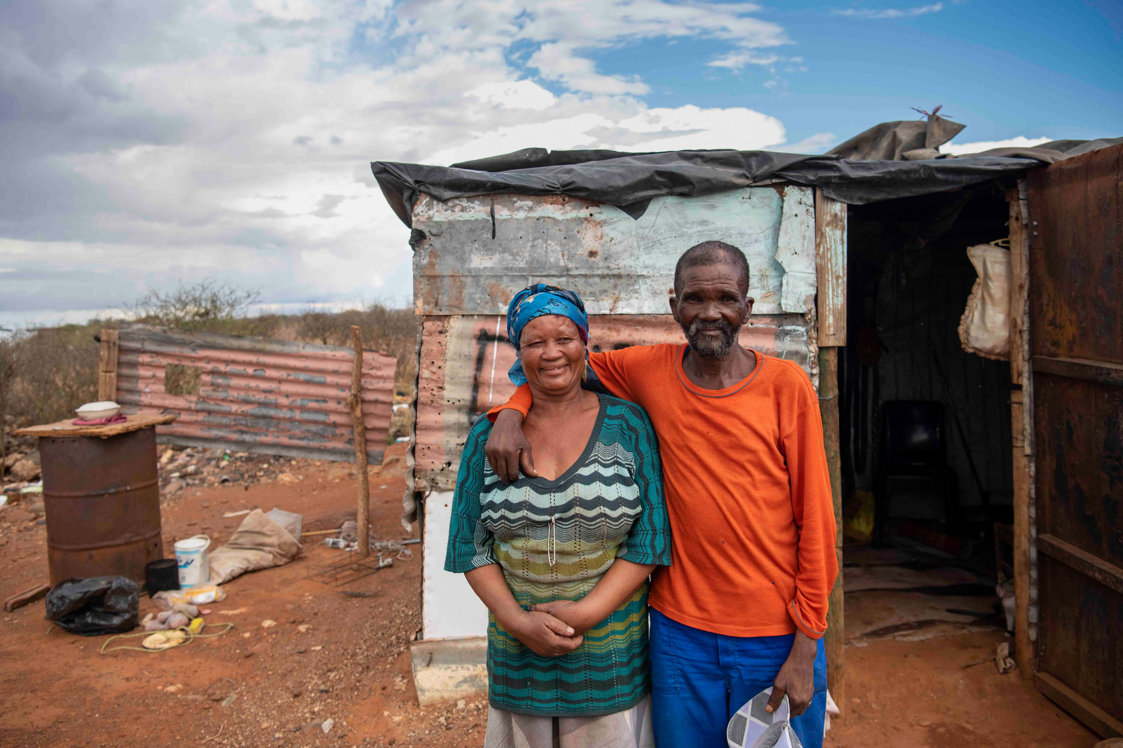 8 January 2020: Lena and Klaas Namaqua got married three weeks ago. They live in a shack next to a rubbish dump, in a settlement with no municipal services.  