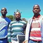 20 January 2020: From left, Kwazi Khumalo, Uzebekile Mani and Simphiwe Kwazi, steel workers who are taking a Nelson Mandela Bay company, Harlinco, to the Labour Court for unfair dismissal.