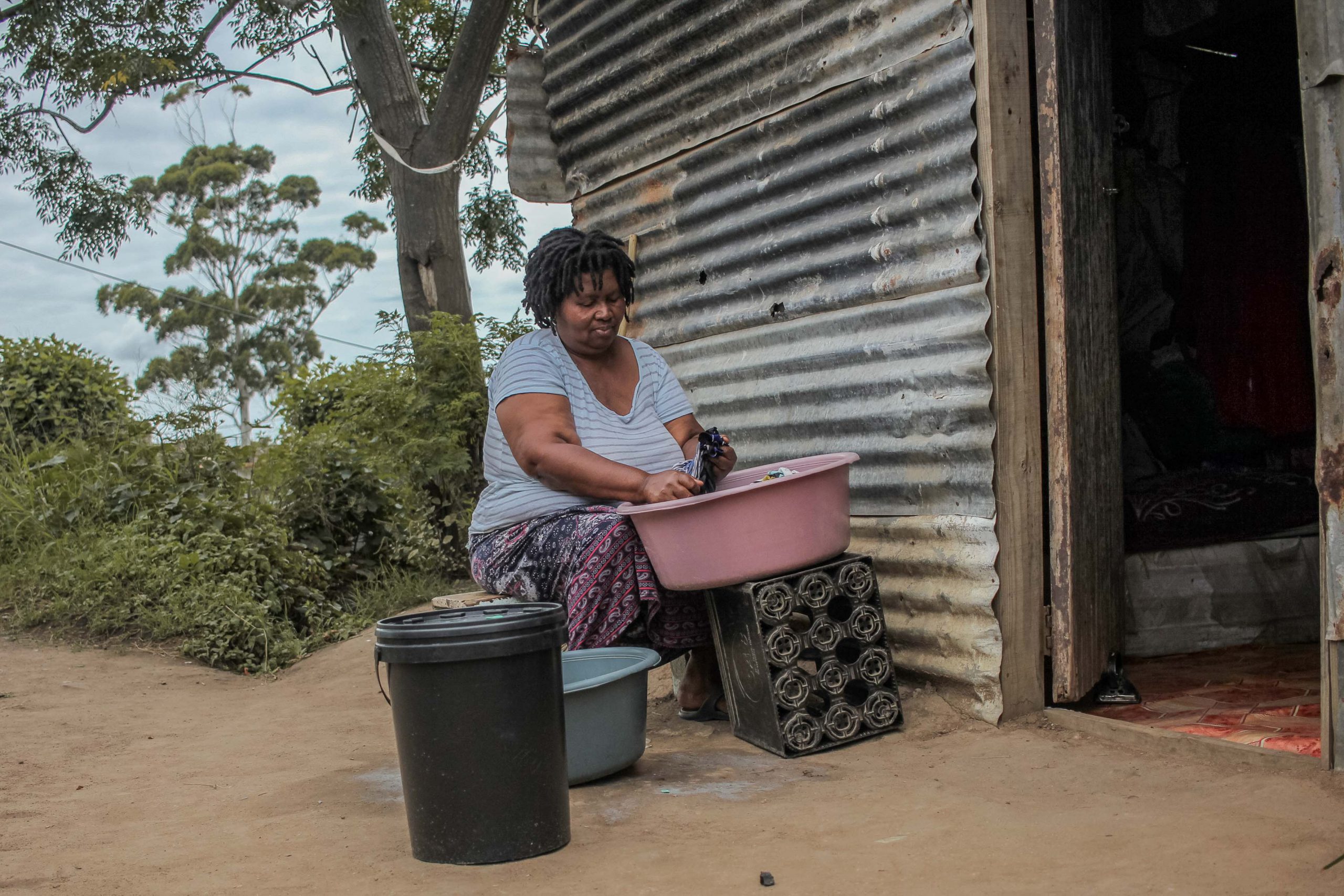 22 January 2020: Makhosi Mabutyala lives with her children in a one-room shack in Lindelani.