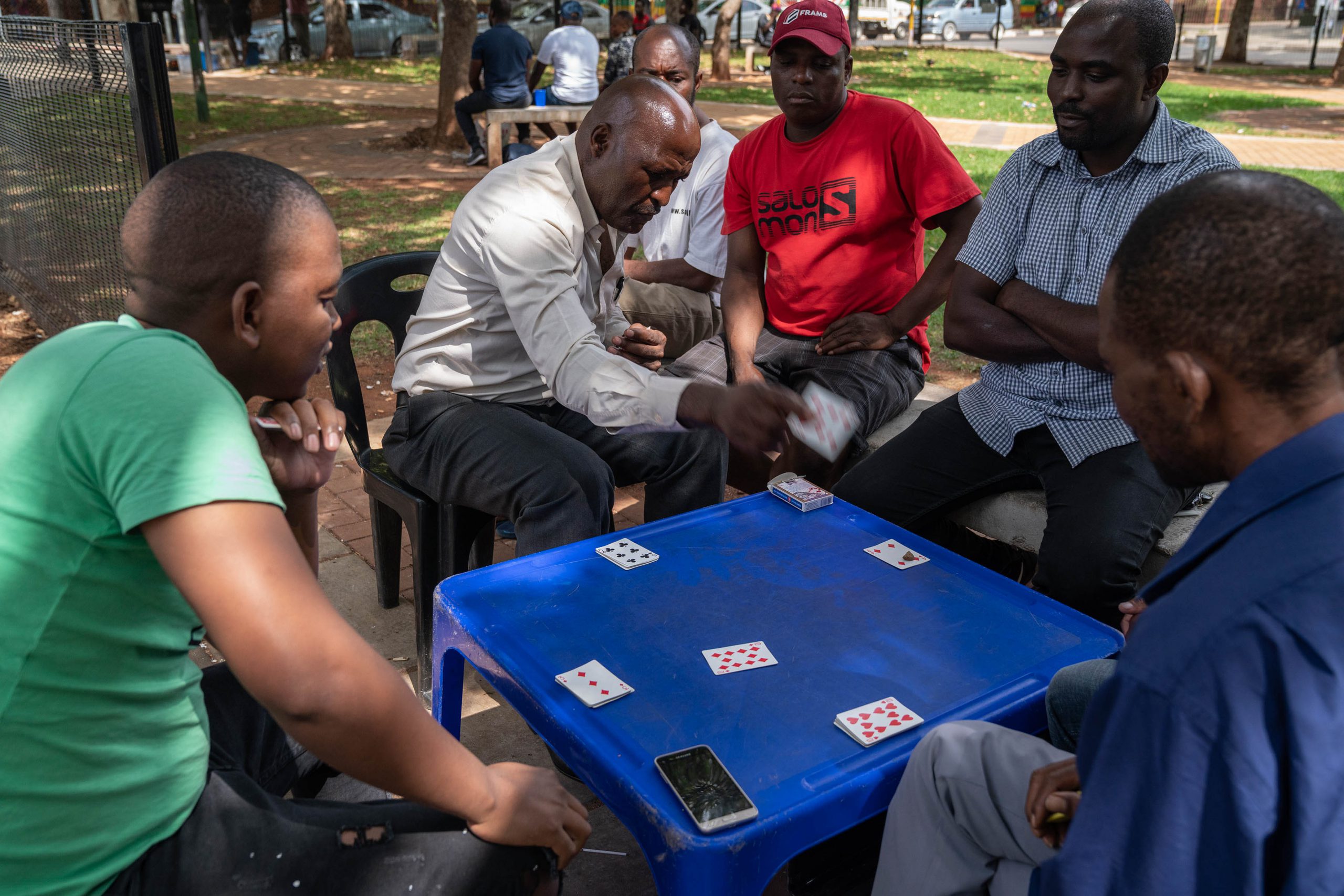 15 January 2020: Fans of the card game Casino pit their wits against each other at Barnato Park.
